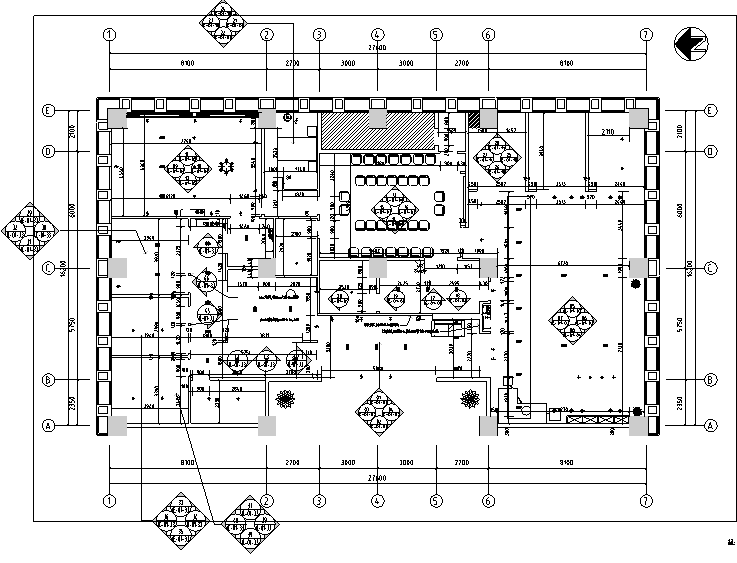 [四川]建筑工程公司办公室精装修设计施工图（附效果图+材料清单）