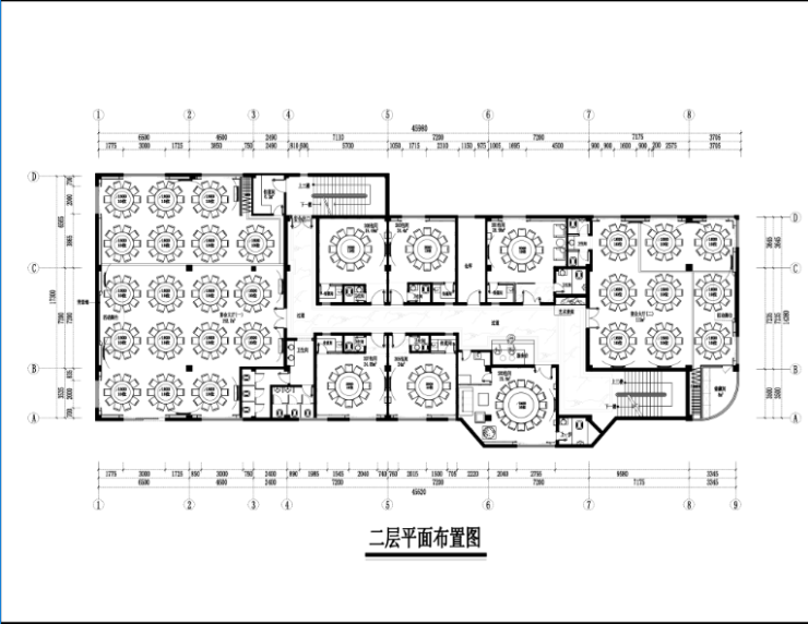 丽锦大酒楼欧式风格室内施工图及效果图（35张）