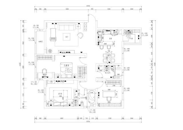 施工图做的这样详细装修公司或者施工队想赖账都不行！