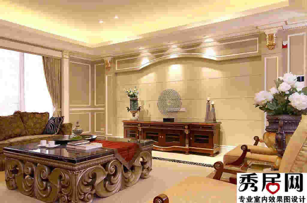 led灯带尺寸一般是多少 客厅天花板挡装黄色led灯带装修效果图