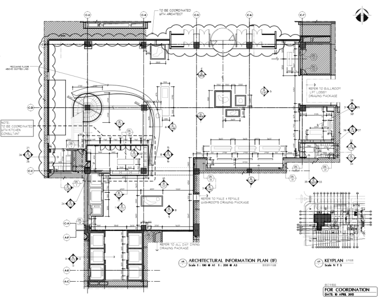 [安徽]HBA-合肥洲际酒店室内公区装修施工图+效果图+官方摄影​