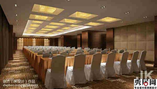 酒店婚宴改造座谈室如何装修好看 可容纳100人会议室园修好看