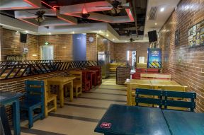 烧烤店面设计效果图 2019烧烤店装修效果图 