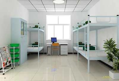 4款员工宿舍高低床装修效果图 淳员工公寓铁架双层床设计实景图