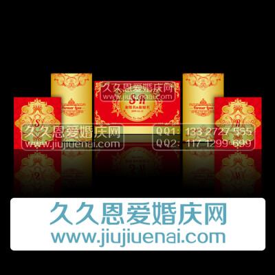 久久恩爱婚庆网 九年专业婚礼设计 婚礼背景喷绘设计图 红色配金色 欧式高端婚礼背景布置KT板 五层立体 婚礼仪式区背板 婚庆背景LED定格画面 创意主题婚礼背景设计 婚礼背景布置 婚礼背景图片 婚礼酒店背景 婚礼喷绘…