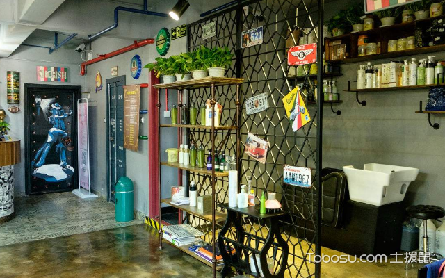 理发店工作室装修效果图 技巧