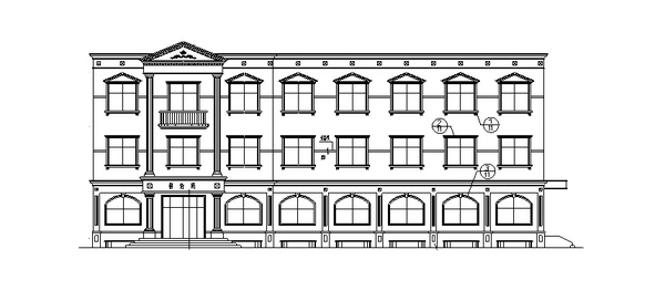 欧式独栋三层餐饮建筑设计方案施工图CAD