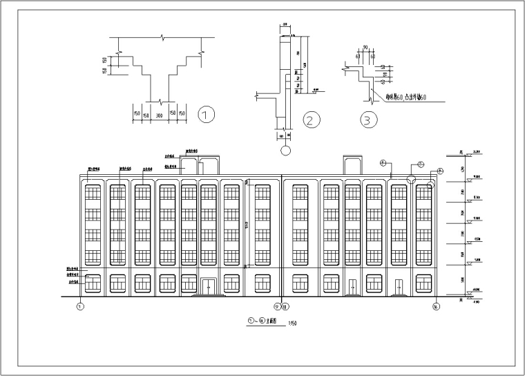 5套现代多层宾馆酒店建筑设计施工图CAD