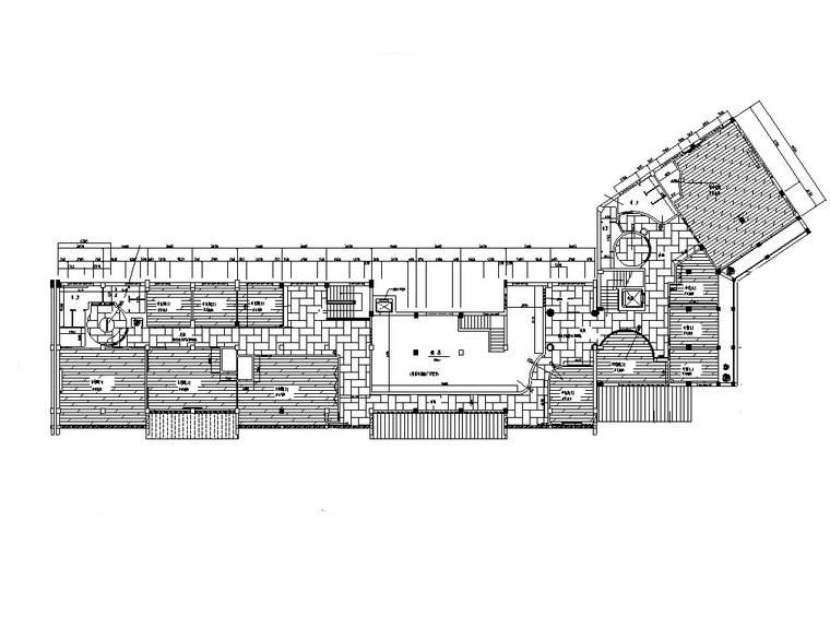 现代中式多层餐厅建筑设计施工图CAD