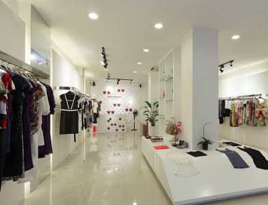 20平方米创意私人女装店装修效果图 专业服装搭配实体店内部陈列布置设计图片