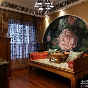 中式风格78平方一居马赛克拼花装修效果图