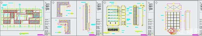 清新工业风纹绣美甲店装修设计3DMAX模型+JPG效果图+CAD施工图(8)