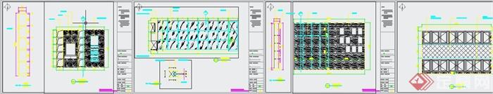 清新工业风纹绣美甲店装修设计3DMAX模型+JPG效果图+CAD施工图(9)