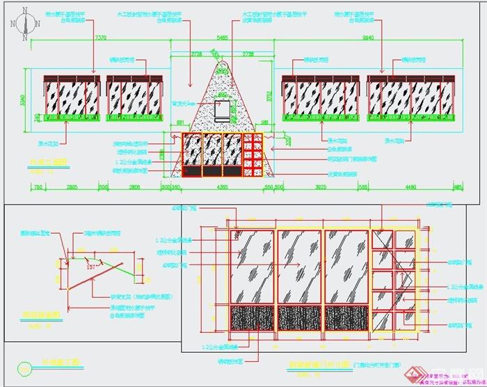 清新工业风纹绣美甲店装修设计3DMAX模型+JPG效果图+CAD施工图(7)