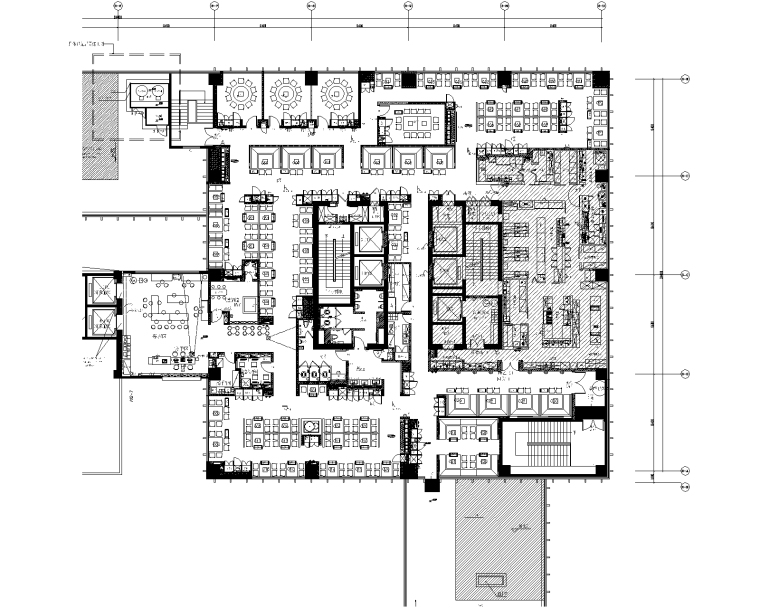 [湖南]海底捞火锅餐厅长沙华创国际广场店室内装修CAD施工图+效果图+材料表