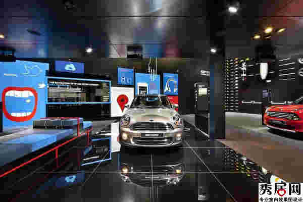 宝马迷你汽车4S店展厅设计图片 mini cooper装修专纶部装饰效果图
