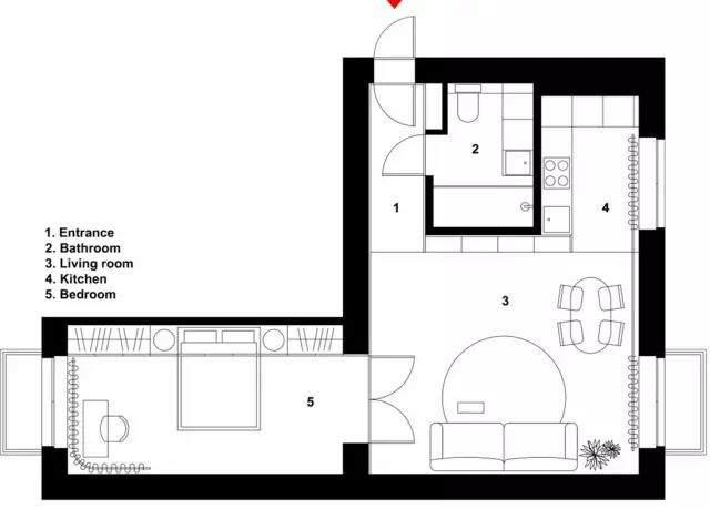 小户型的装修技巧: 50m2的小房子, 改后看起来有100多m2