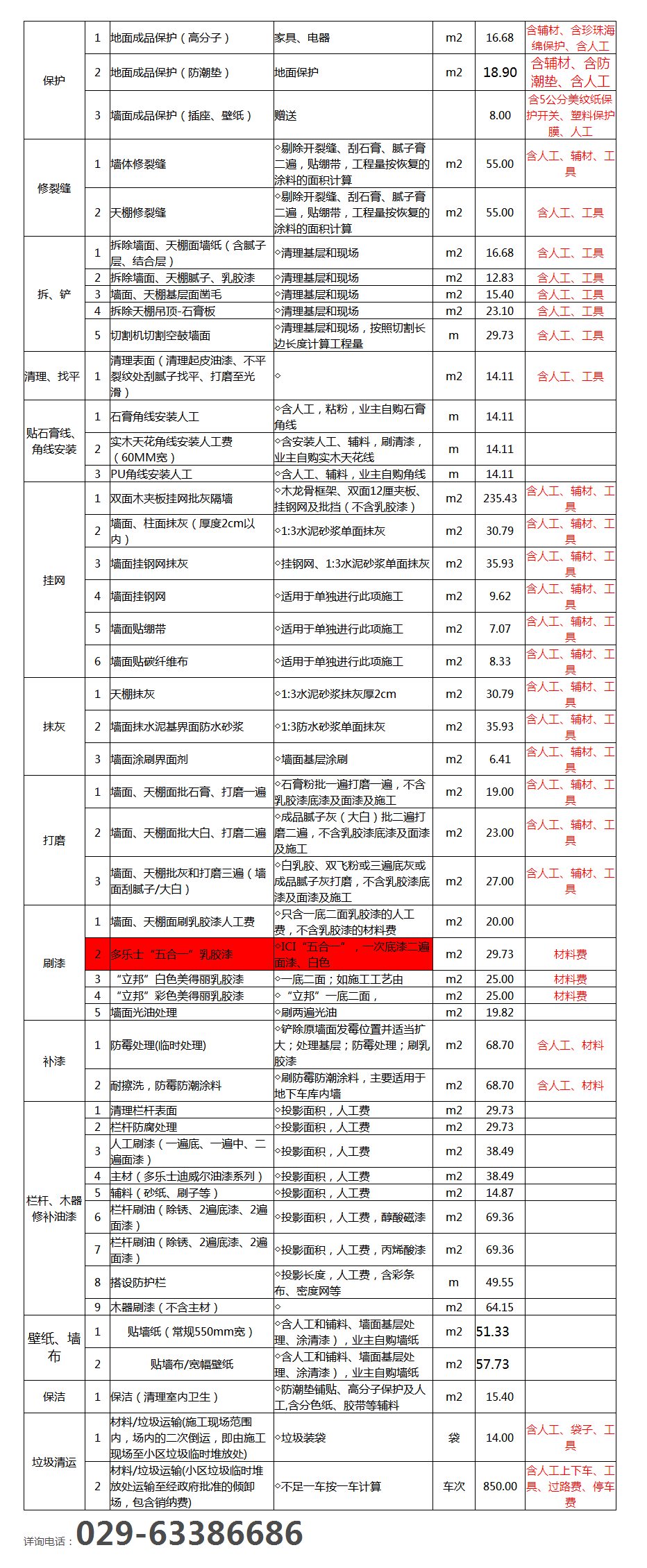 西安装修施工费_冬雨季施工措施费包含哪些_施工安全文明措施费