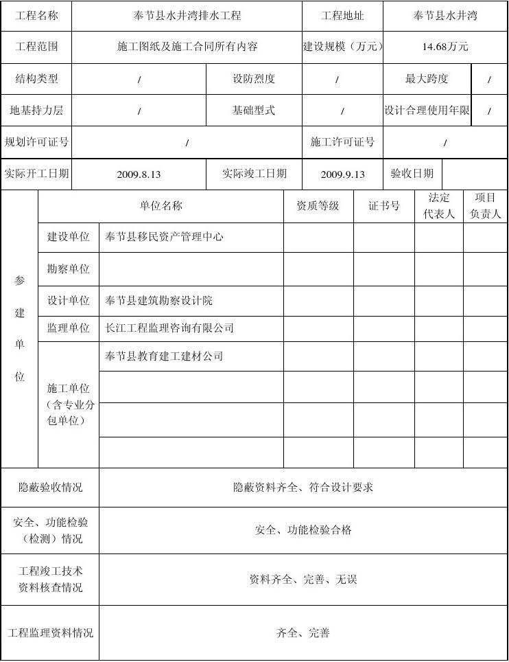 工程装修验收_竣工环境保护验收_装修工程竣工验收意见书