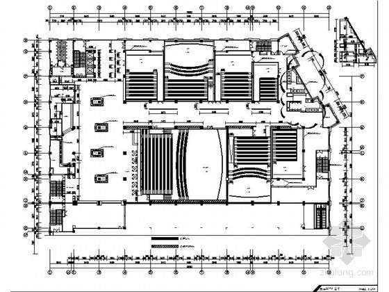 [泰州]娱乐休闲综合性大楼顶级高档影城装修施工图（含方案及水电图）