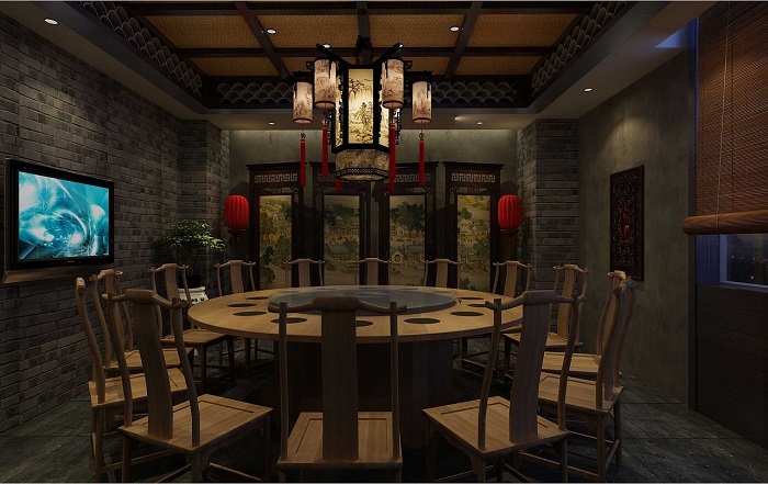 中式客厅装修效果图片_中式包间装修效果图_饭店包间装修效果图