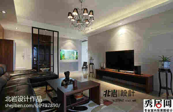 90平米两室一厅老人房客厅家具装修效果图 中式古典家具摆放位置装修图