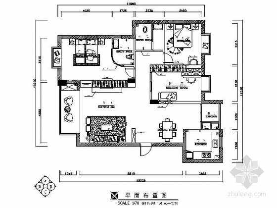100平米现代三室两厅装修图（含效果）
