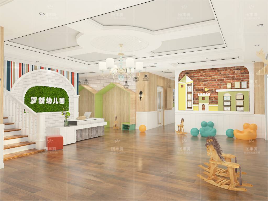 亲子服装店装修效果图_亲子照片设计_亲子园装修设计