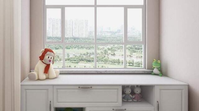 窗台大理石装修效果图_窗台装修_细木工板装修窗台