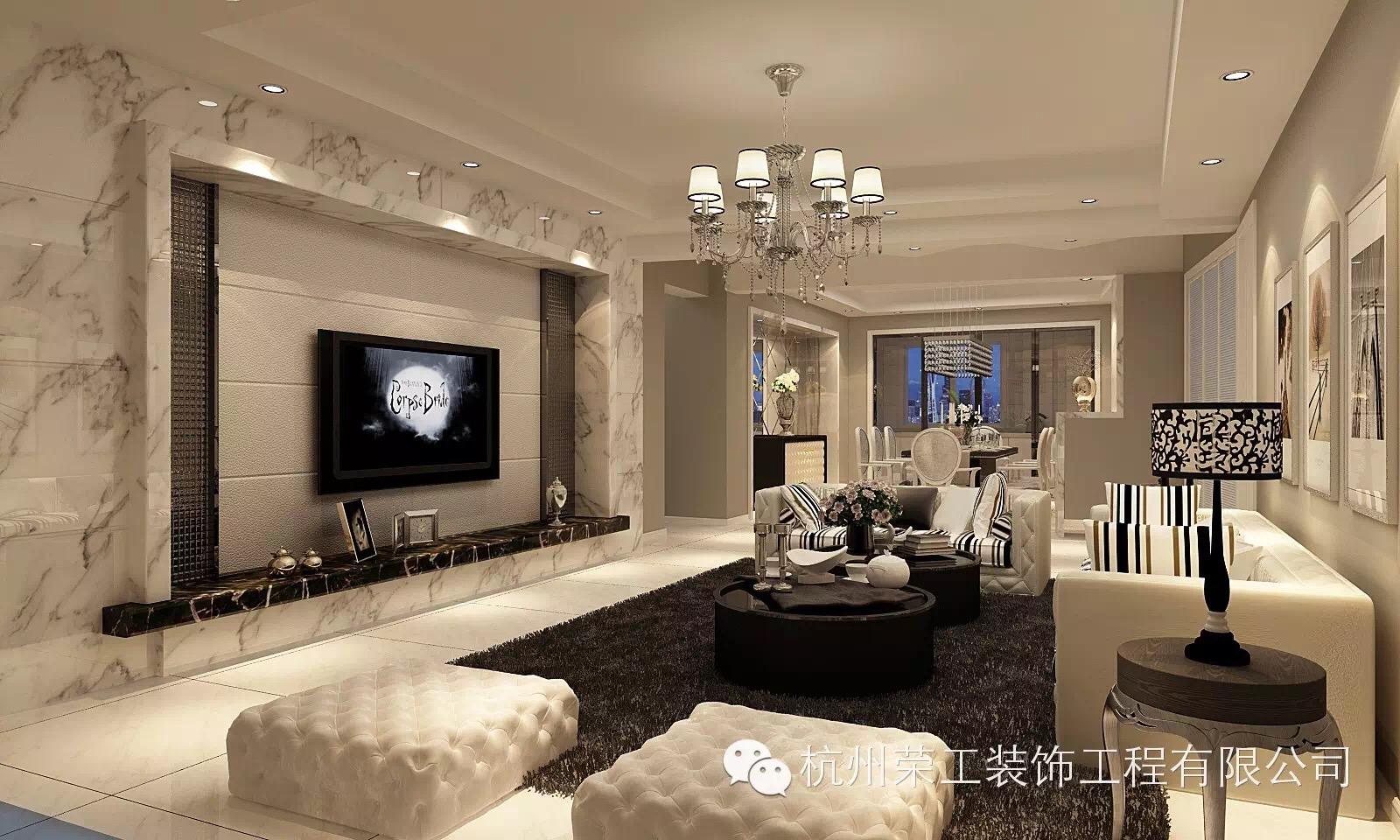 小户型客厅装修效果图片_大户型简欧客厅装修效果图_大户型客厅电视墙装修效果图