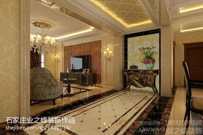 万达广场小区169平米欧式风格装修效