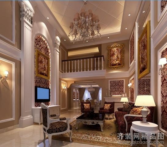 简欧风格装修效果图片_欧式中堂装修效果图_简欧装修效果