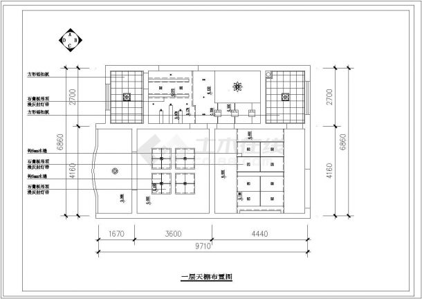 50米平跃层户型室内家庭设计装修cad施工图-图九