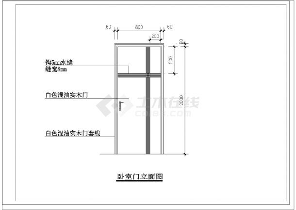 50米平跃层户型室内家庭设计装修cad施工图-图十四