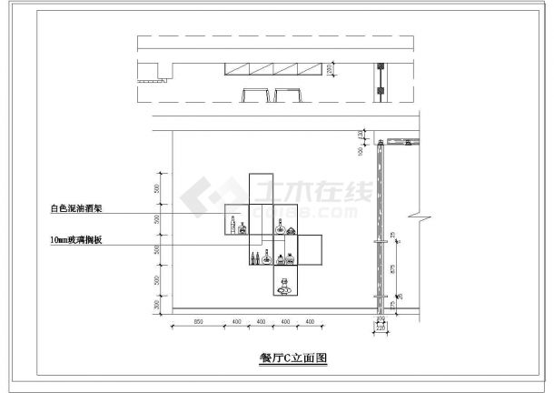 50米平跃层户型室内家庭设计装修cad施工图-图六