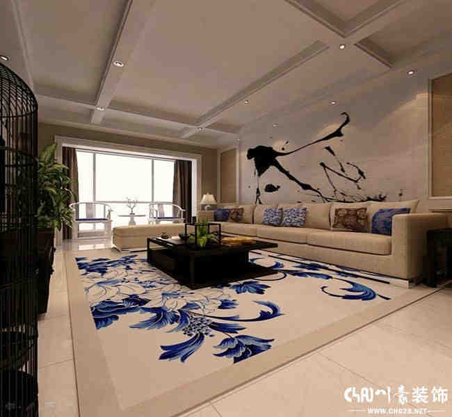 中国风古典水墨风皋房间设计图 4款传统中式水墨印嫌装修效果图