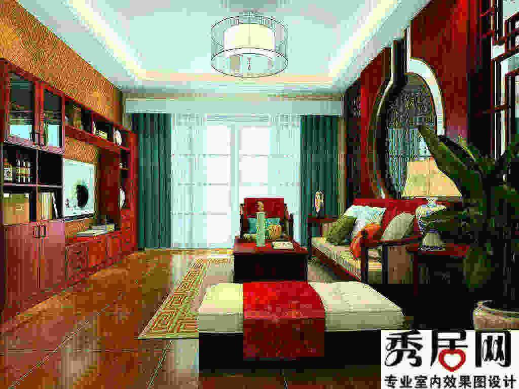 中式风更led灯箱吸顶灯装修图 白光节能led灯箱吸顶灯装修效果图