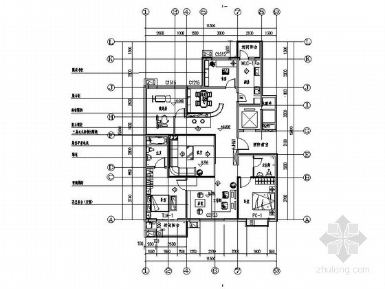 家庭工作室五居装饰装修图
