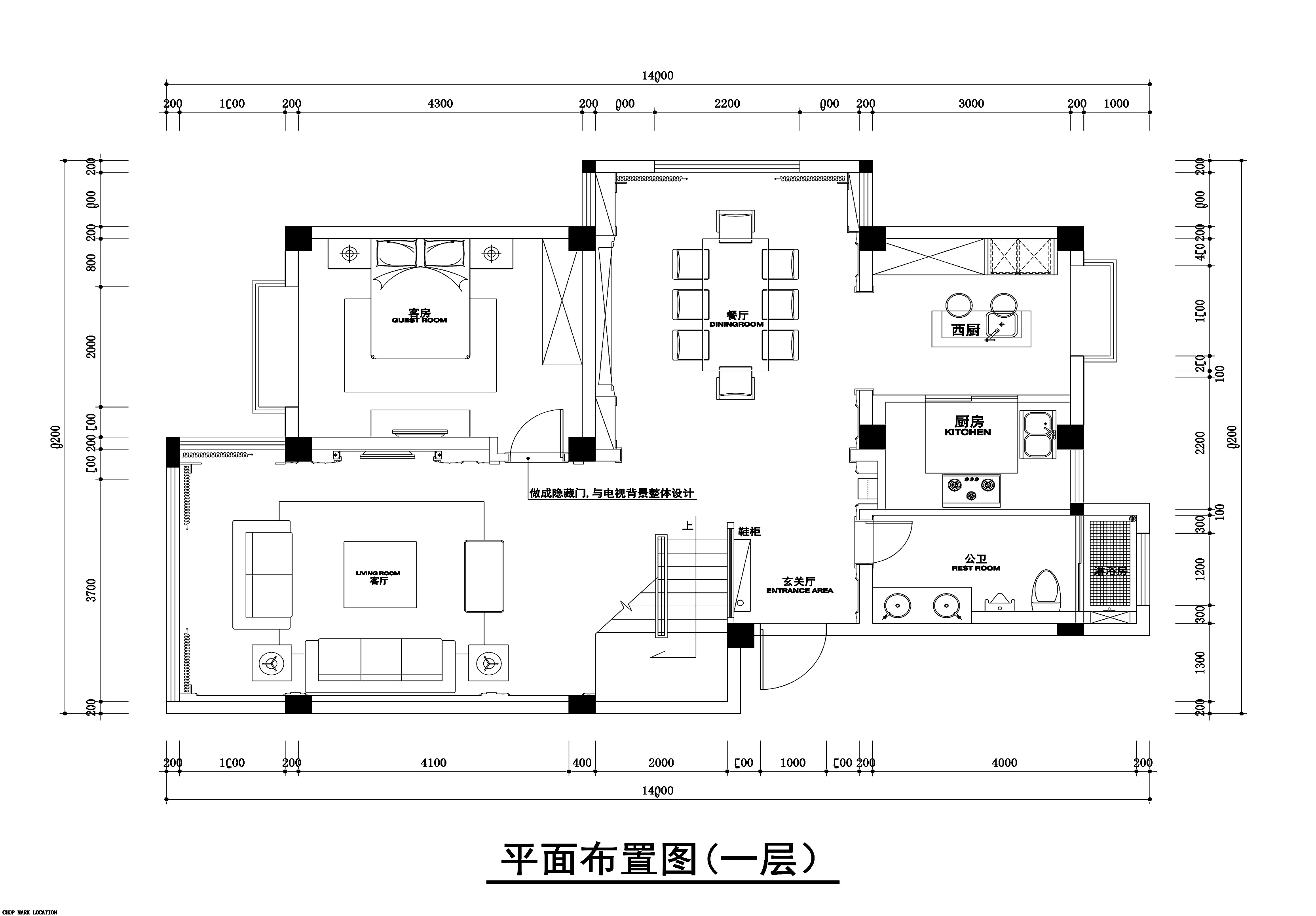 260平新古典风格联体别墅装修施工图+效果图