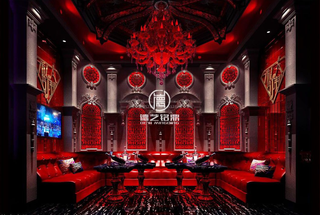 理发店装修复古风格图_欧式复古红色装修效果图_自助餐厅装修效果工业风图