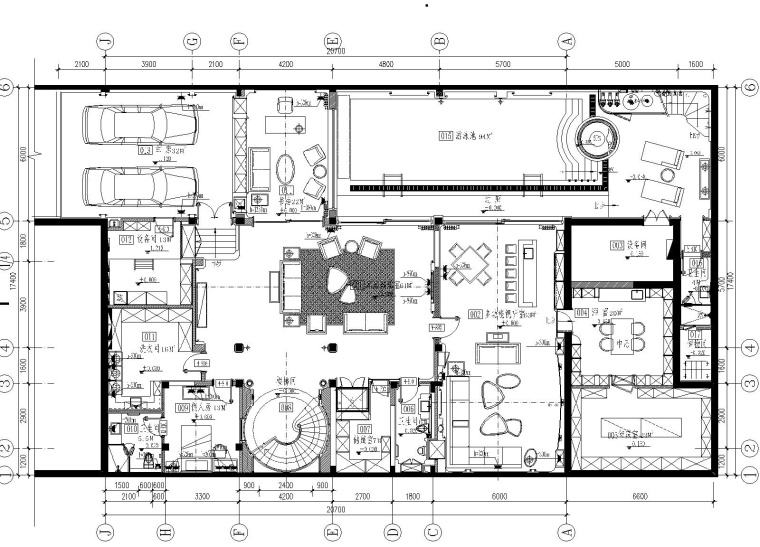 1200㎡超豪华私人独栋别墅全套施工图+方案PPT+高清效果图
