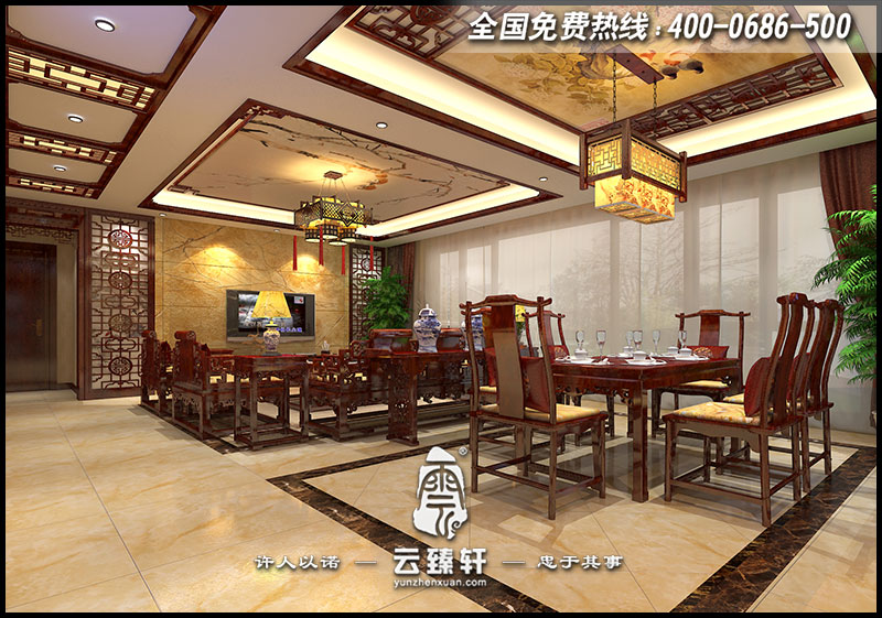 新古典中式装修效果图欣赏_房子中式装修效果图片_木工装修新中式效果图