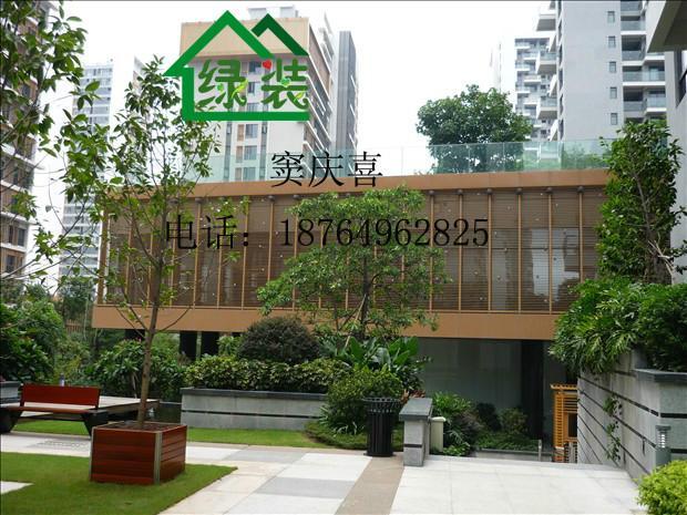 生态木美容院装修图片_生态木效果_户外生态木装修效果图