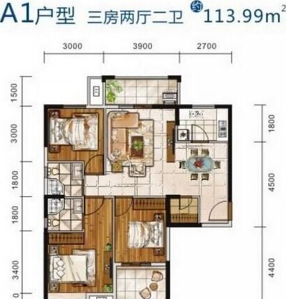 130平 三室 两厅 装修 样板间_小三室111平装修效果图_三室一厅110平装修设计图