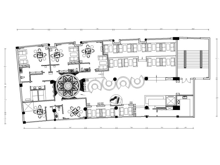 欧式简约风格西餐厅装修全套施工图（附效果图）