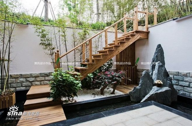 住宅下沉庭院_天津下沉式庭院施工装修_别墅庭院施工