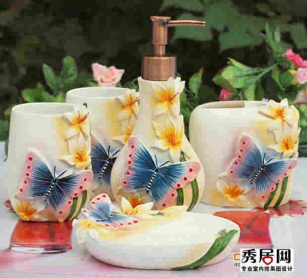 优质陶瓷卫浴套件设计效果图 艺噬卫浴图案装饰图片