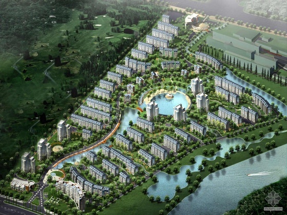 [江南]某住宅小区规划设计方案及文本（另包括规划方案投资估算）