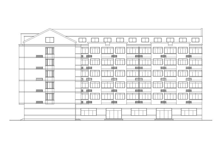 L型多层混居宿舍建筑施工图
