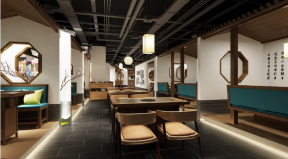  火锅店店面装修效果图 火锅店装修效果图